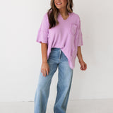 It's A Smile Top | Lilac