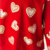 Red Heart Cookies Oversized Sweatshirt | Queen Of Sparkles