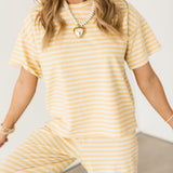 Bailey Stripe Tee | Butter Yellow