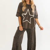 Stitched Star Tee | Cheetah