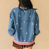 Blue Ornament Reindeer Sweatshirt | Queen Of Sparkles X Lexi Jade's