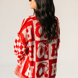 'Ho Ho Ho' Check Sweater