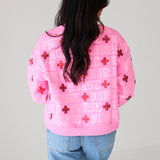 Pink 'NURSE' All Over Sweatshirt | Queen Of Sparkles