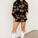 Black Leopard Cherry Sweatshirt | Queen Of Sparkles