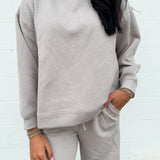 Wrenley Textured Sweatshirt | Oatmeal