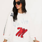 Licensed Ole Miss Big Icons Scattered All Over Sweatshirt | Queen Of Sparkles