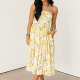 Lemon Daydream Midi Dress