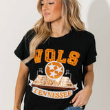 Licensed Black TN Basketball Court Tee | Queen Of Sparkles