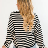 Piper Striped Cardi | B&W