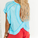My Time Tee | Bright Blue