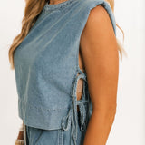 The Hallie Top | Denim