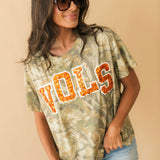 Licensed Tennessee Camo Tee | Queen Of Sparkles