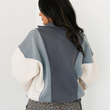 Emma Oversized Colorblock Sweatshirt | Blue