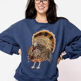 Navy Big Turkey Sweatshirt | Queen Of Sparkles