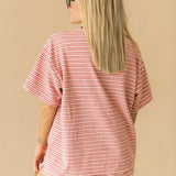 Morgan Short | Red Pink Stripe