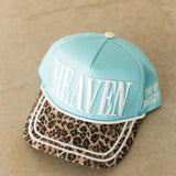 Heaven Trucker Hat | Denim/Cheetah Combo