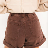 Classic Denim Shorts | Brown