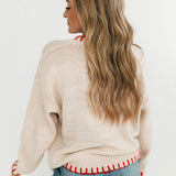 Knit Lobster Sweater | Beige