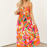 Tropical Paradise Maxi Dress | Orange