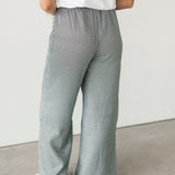 Houndstooth Wide Leg Pants | Black