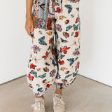 Jacquard Contrast Pant | Natural