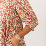 Eleanor Midi Dress | Gossamar Wings Coral