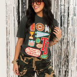 Varsity Football Patches Tee