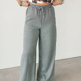 Houndstooth Wide Leg Pants | Black