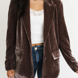 Velvet Blazer | Mocha