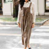 Untamed Chic Overalls | Brown Leopard