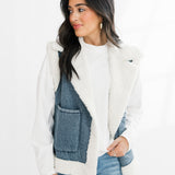 Sherpa Denim Vest