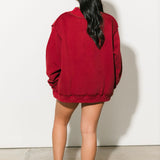 Dilly Dally Pullover | Burgundy
