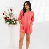 Hot Shot Tee Romper | Hibiscus