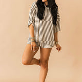 Seaside Lounge Stripe Short | Sand