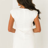 Blair Button Mini Dress | White