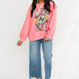 Neon Pink Queen Of Music Card Sweatshirt | Queen Of Sparkles