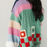 Free Spirit Patchwork Cardigan | Green