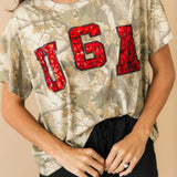 Licensed UGA Camo Tee | Queen Of Sparkles