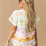 Colorblock Stripe Shell Tee | Queen Of Sparkles