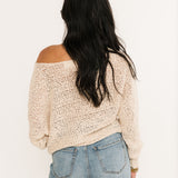 Crochet Slouchy Sweater | Natural
