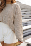 MAYBE LATER SWEATER | TAUPE