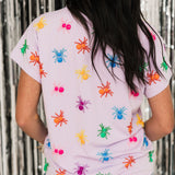 Lavender Multi Spiders Tee | Queen Of Sparkles
