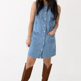 Denim Shift Mini Dress