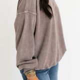 Mixed Textures Crewneck | Mocha