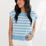 No Rules Stripe Sweater | Light Blue