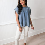 Tracey Straight Crop Jeans Sea Salt