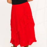 Love Somebody Hi Low Skirt | Red