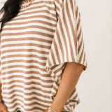 Bailey Stripe Shirt | Mocha