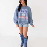 Blue "Stars And Sparkles" Sweatshirt | Queen Of Sparkles