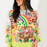 Multi Christmas Candyland Knit Sweater | Queen Of Sparkles